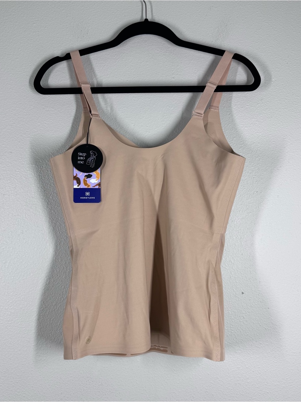 HoneyLove Liftwear Cami Nude Lifting Smoothing Shapewear Padded Tank Top Large - Picture 3 of 8